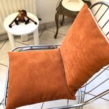 Pair of Cantilever chair design Gastone Rinaldi vintage 70 chrome steel wires