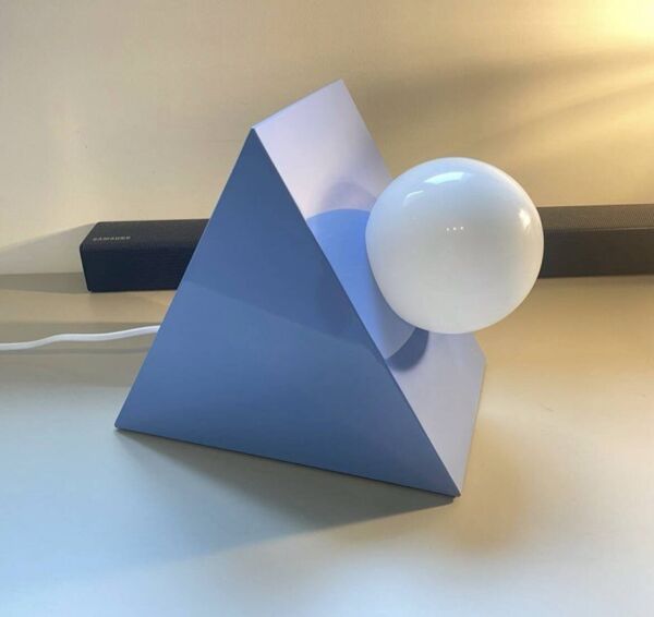 Lampe à poser Axel chay bleue Monoprix