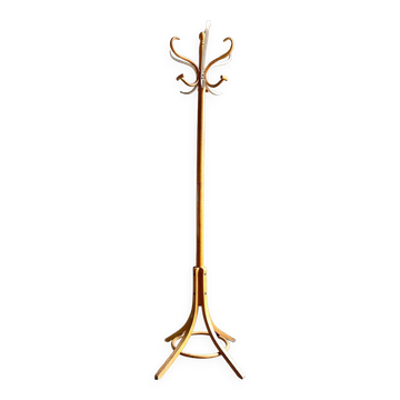 Parrot coat rack with 6 hooks in bent beech