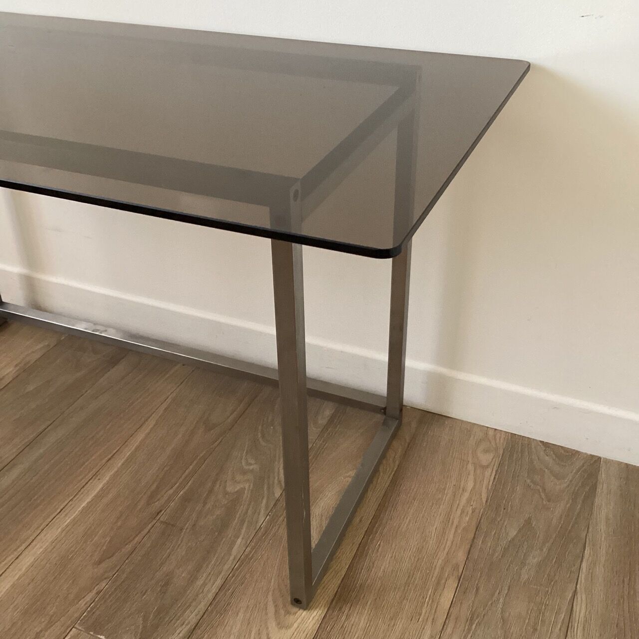 Metal and glass design desk