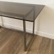 Metal and glass design desk