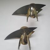 Pair of contemporary German Paul Neuhaus spotlight wall lights