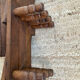 Pair of accordion coat hooks in oak from the 60s-70s.