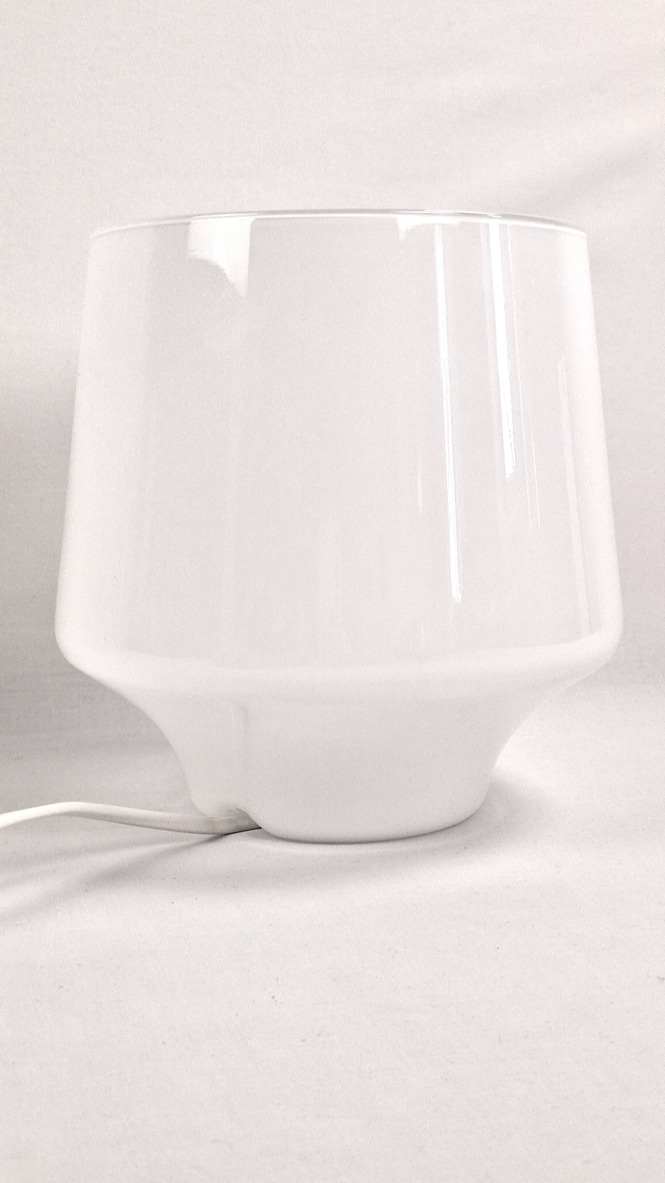 Vintage mid-century tapered glass bedside lamp or night light.