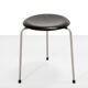 Very early edition Arne Jacobsen DOT stool model 3170 by Fritz Hansen