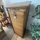 Filing cabinet with curtains