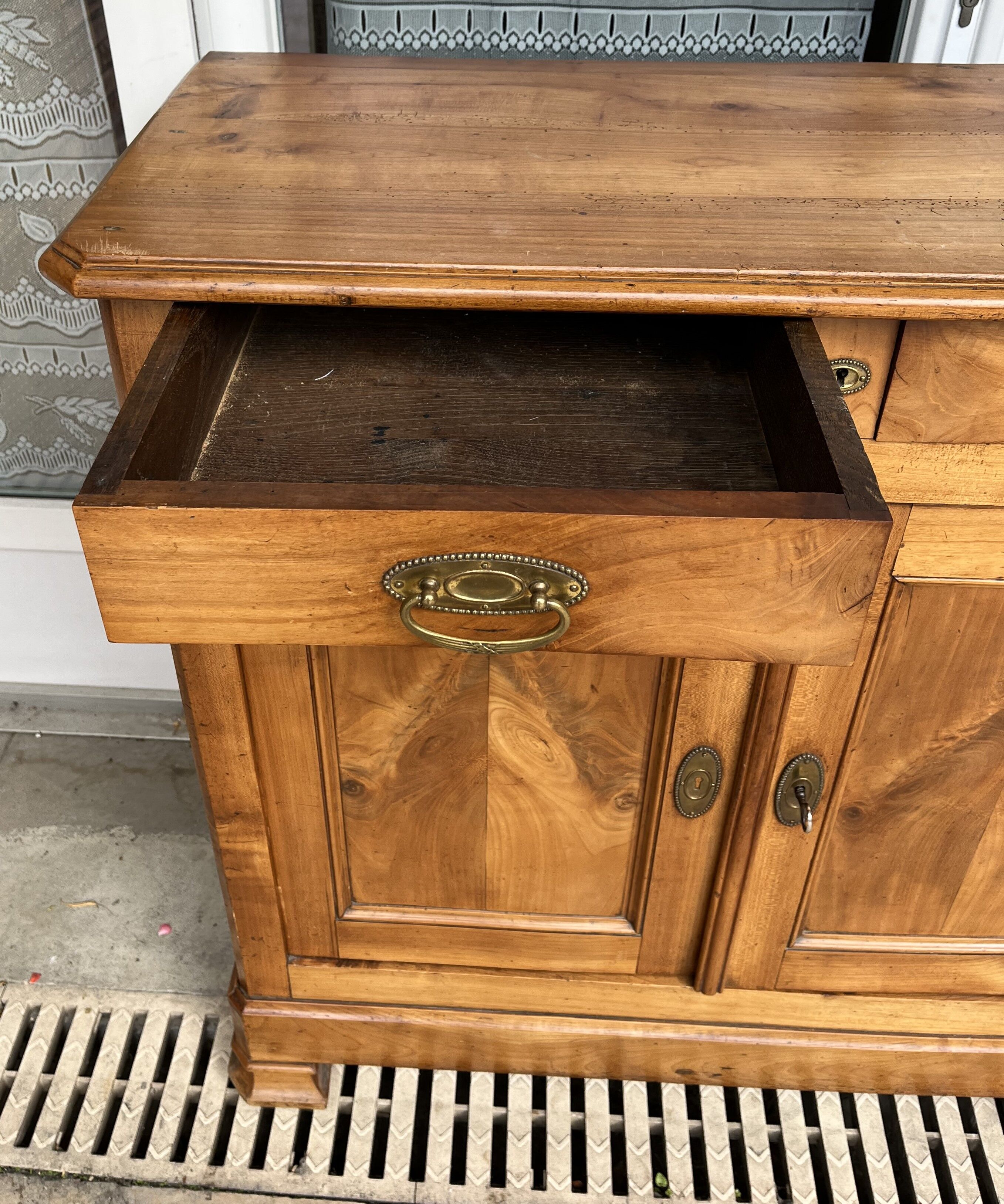 Antique sideboard two doors and two drawers