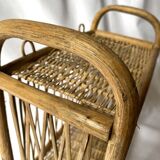 Rattan-wicker shelf