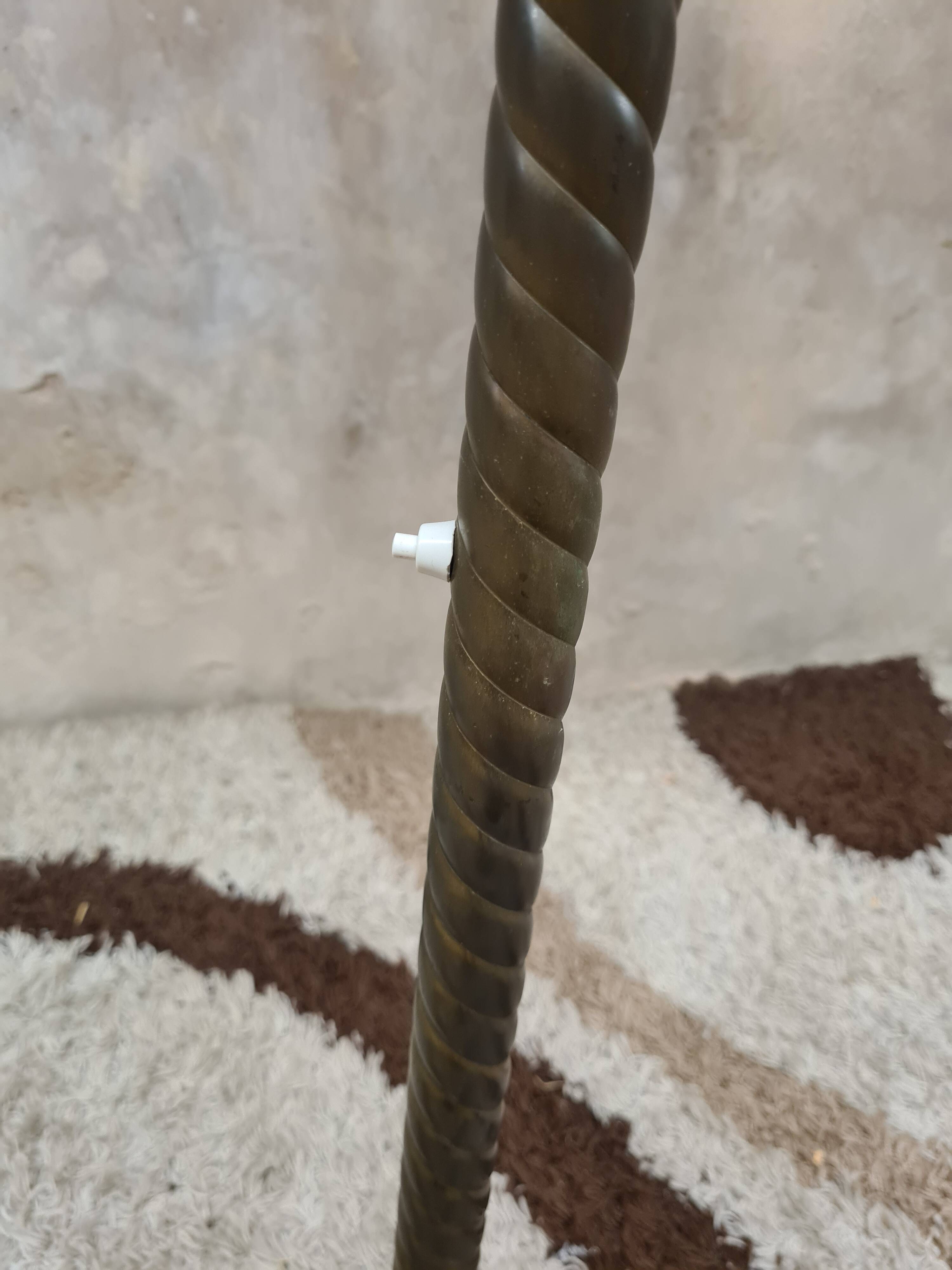 Lampe cordage vintage, années 60