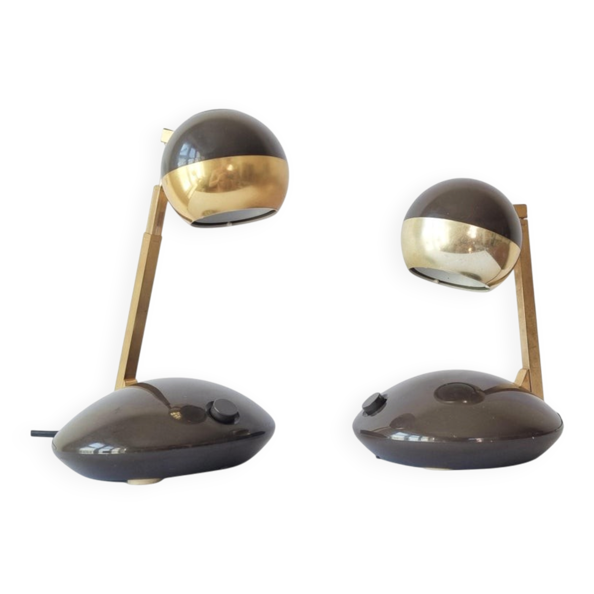 Pair of Midcentury Telescope Table Lamps Eichhoff Werke, Germany, 1970s
