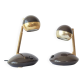 Paire de lampes de table télescopiques du milieu du siècle Eichhoff Werke, Allemagne, années 1970.