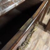 18th century Regency period chest of drawers in marquetry and copper reed