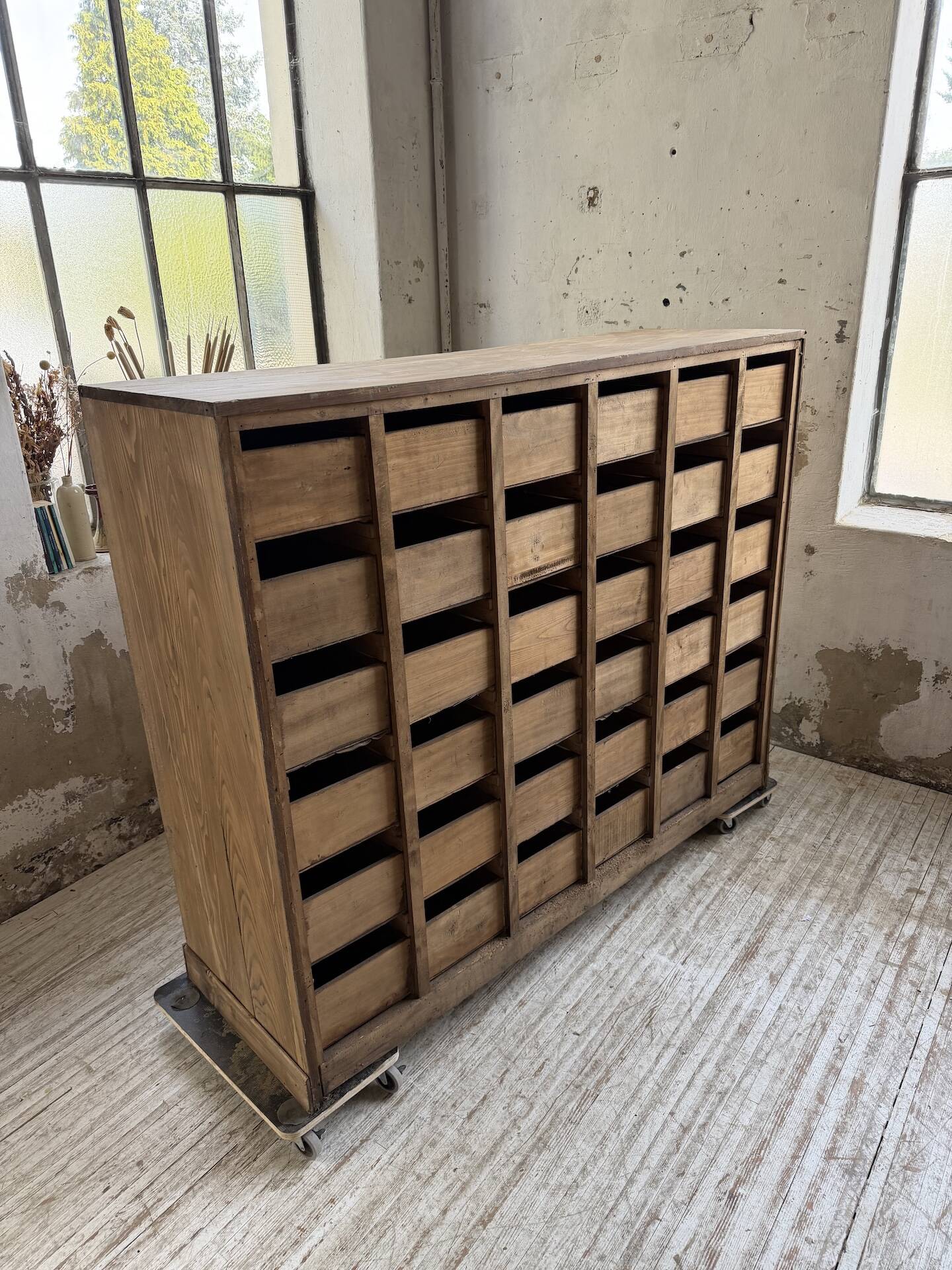 1950s pine workbench XL 160cm