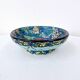 Old bowl on pedestal with raised edges art deco ceramic Longwy