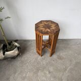 1930s star-inlaid side table