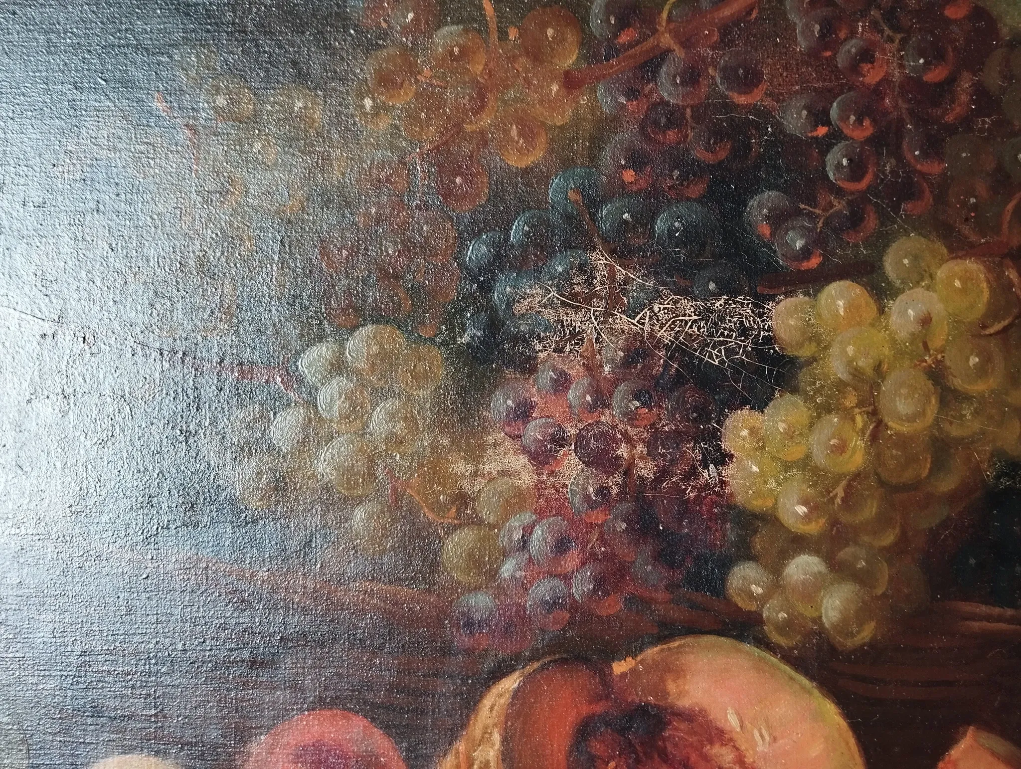 François Xavier Krugler composition with fruits oil on canvas signed
