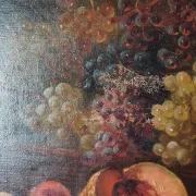 François Xavier Krugler composition with fruits oil on canvas signed