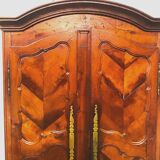 Louis XV cabinet with gendarme hat in solid cherry wood 18th century