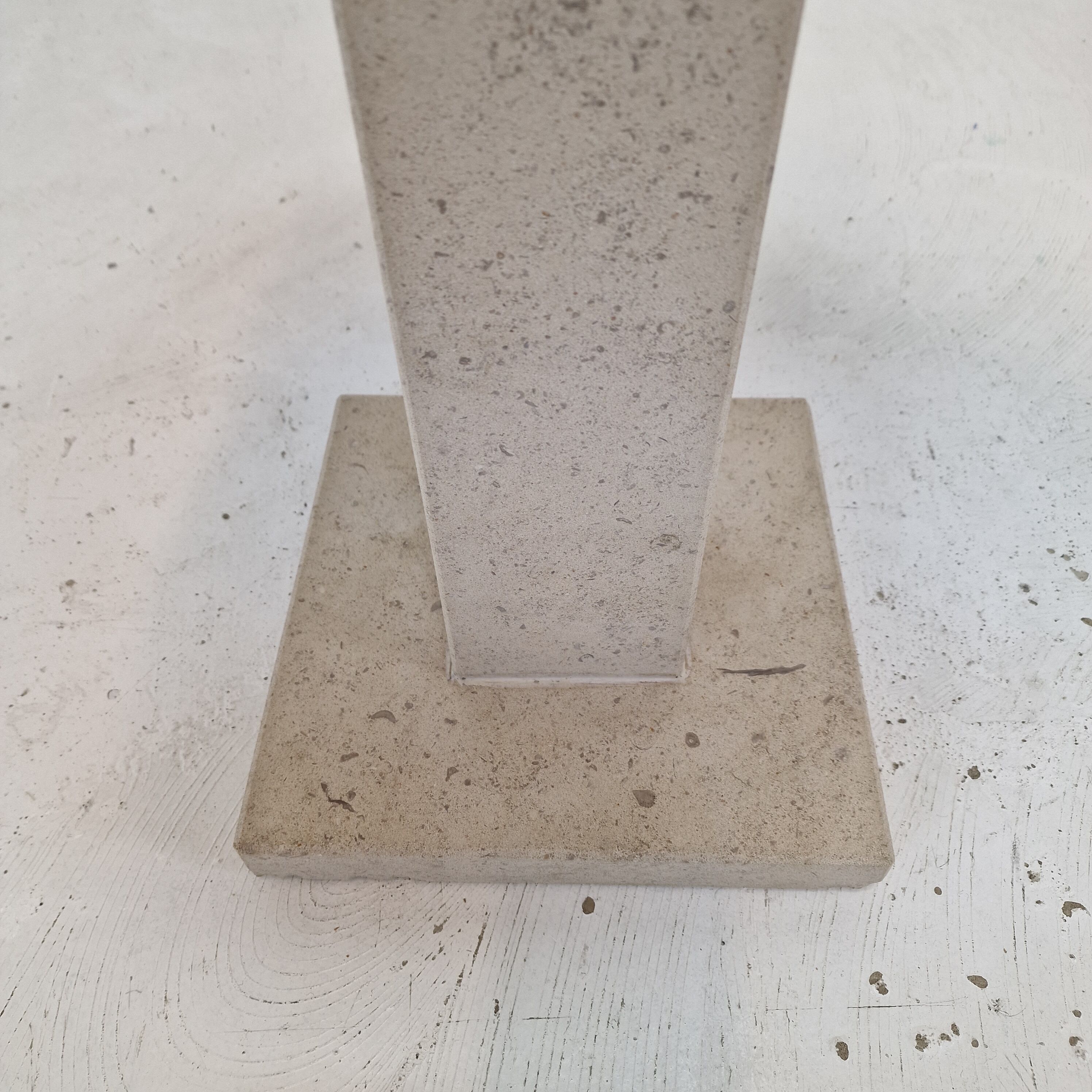 Set of 2 Italian Travertine for Stone Pedestals or Side Tables, 1980's