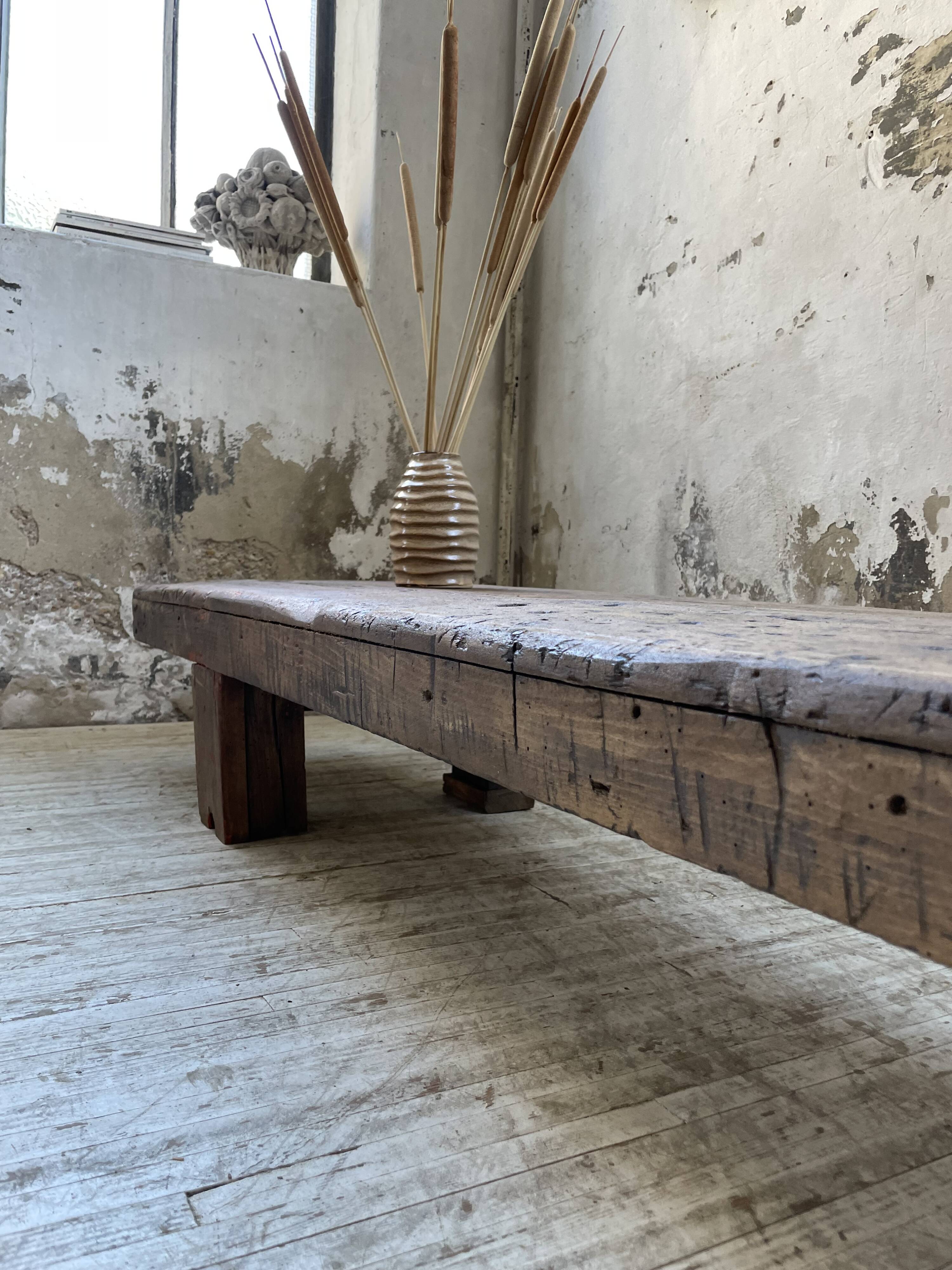 Workbench bench coffee table solid oak XXL