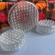 Set of 3 ceiling lights or bubble glass wall lights.