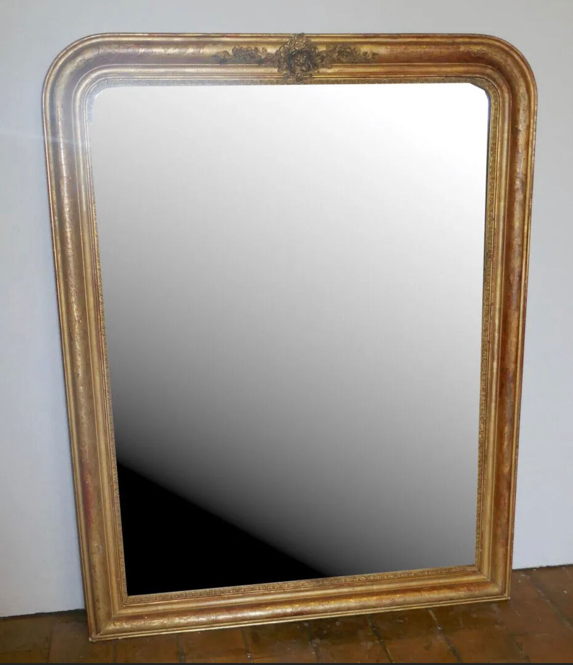 Louis Philippe period mirror with gold leaf 113x143cm