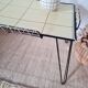 Black metal side table with scoubidou, 1950s