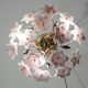 Lustre vintage Murano fleurs roses, années 1970