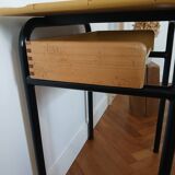 refurbished wooden school desk