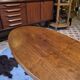 Table basse ovale Baumann en teck 1950s vintage