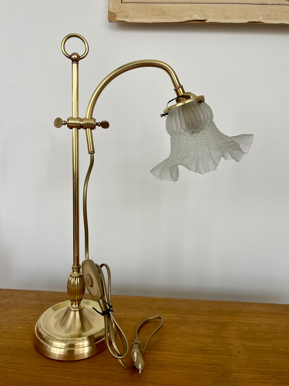 1900 adjustable swan neck lamp