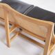 Scandinavian bench in oak, rattan and leather - RUD THYGESEN - 1970