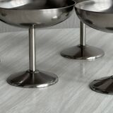 6 coupelles sur pied en inox style Letang Remy