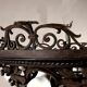 Antique Art Nouveau wrought iron chandelier, 20th century