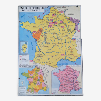 Ancienne carte rossignol, la carte historique de la France et l'Europe