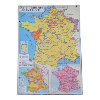 Ancienne carte rossignol, la carte historique de la France et l'Europe