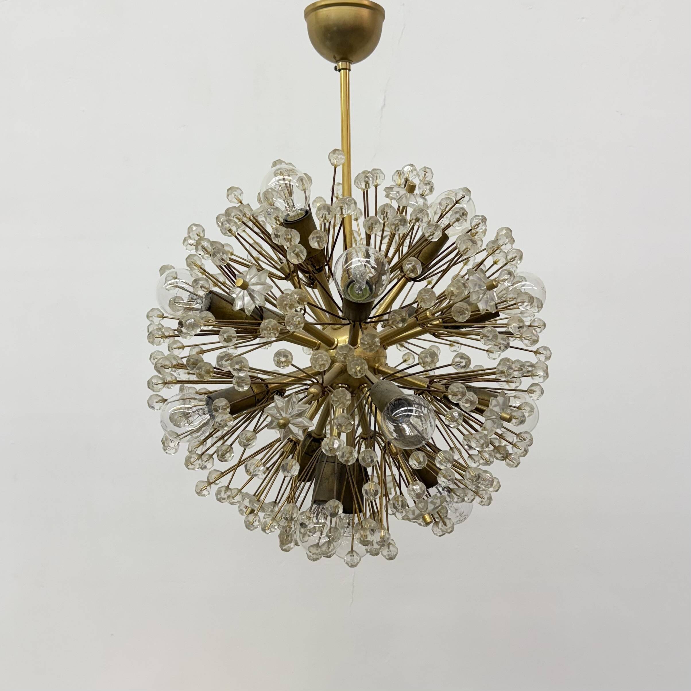 Starburst Brass Chandelier by Emil Stejnar, Austria 1960s