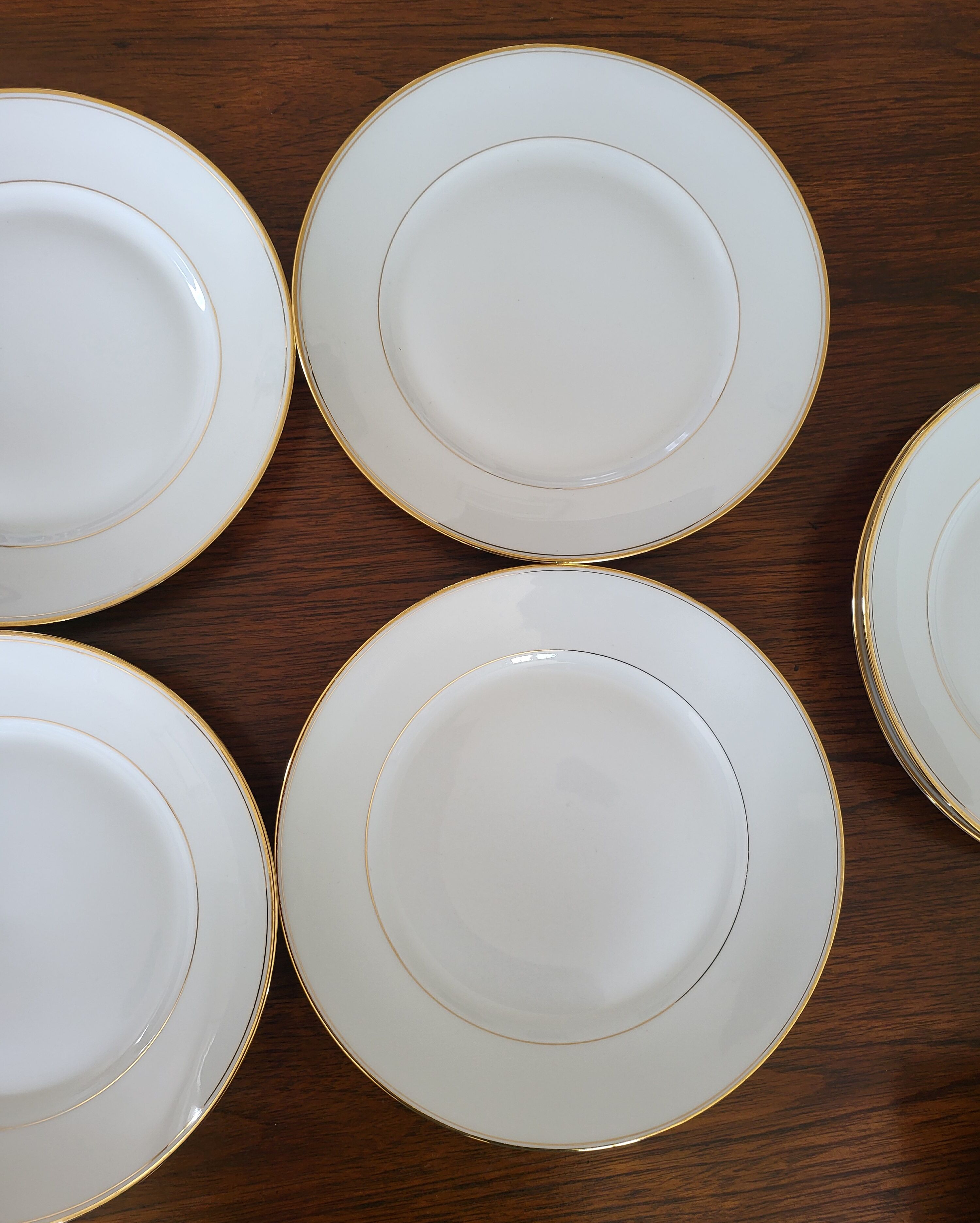 6 Flat Plates CNP Luxury Porcelain