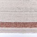 210x310 beige orange kilim rug, Beige terracota wool kilim carpet