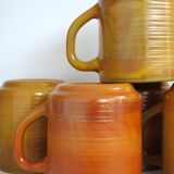 6 Arcopal coffee mugs in very good condition