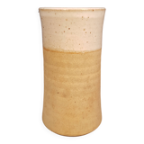 Vase in raw and glazed stoneware