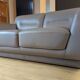 Grey leather sofa Rochebobois