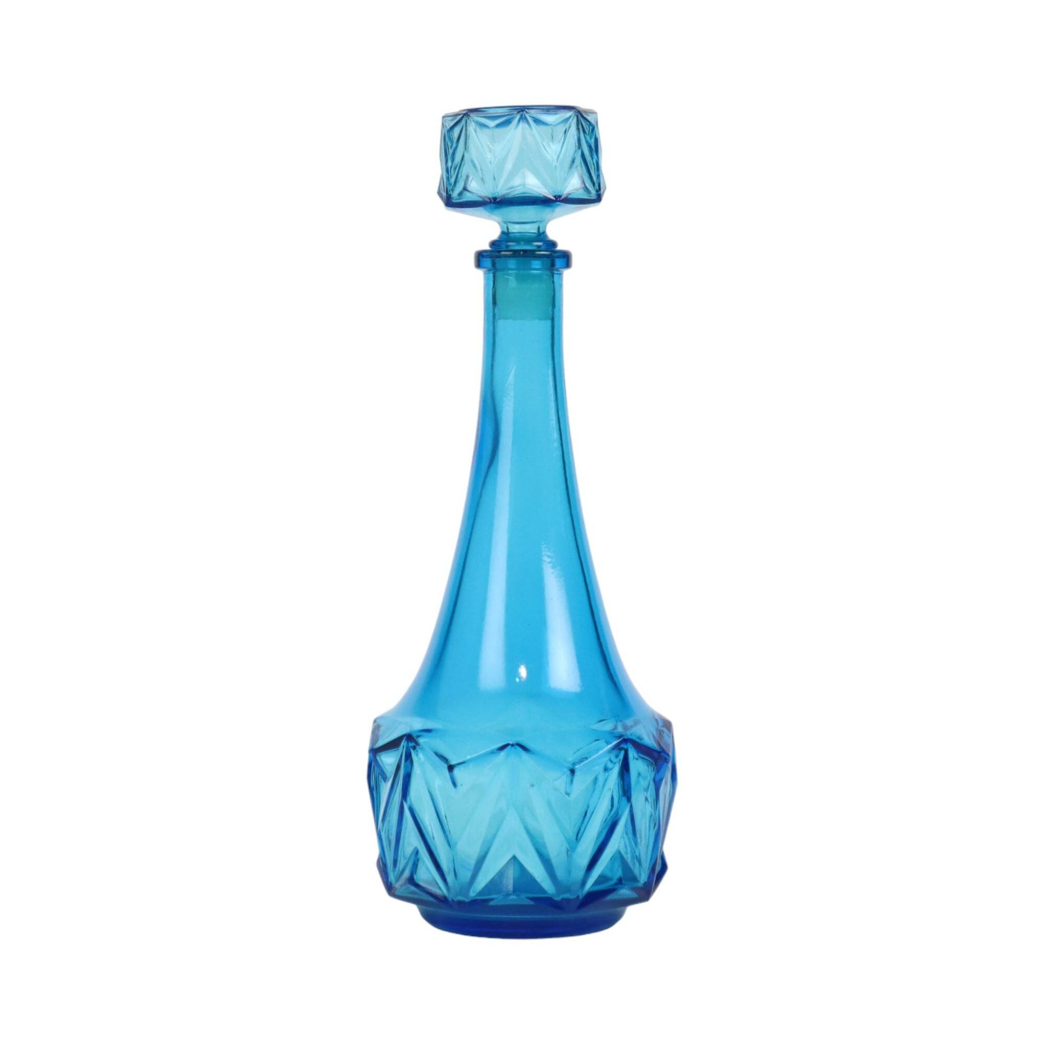 Vintage Cobalt Blue Carafe 0.5L Glass Made in Belgium