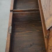 Antique English oak secretaire late 18th/early 19th century with stepped interior and working locks