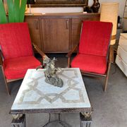 Paire de fauteuils en teck style scandinave, années 70