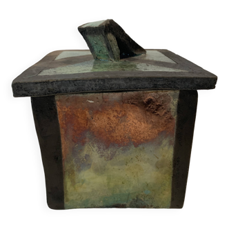 Enamelled ceramic box by "J Gallart" 20th century