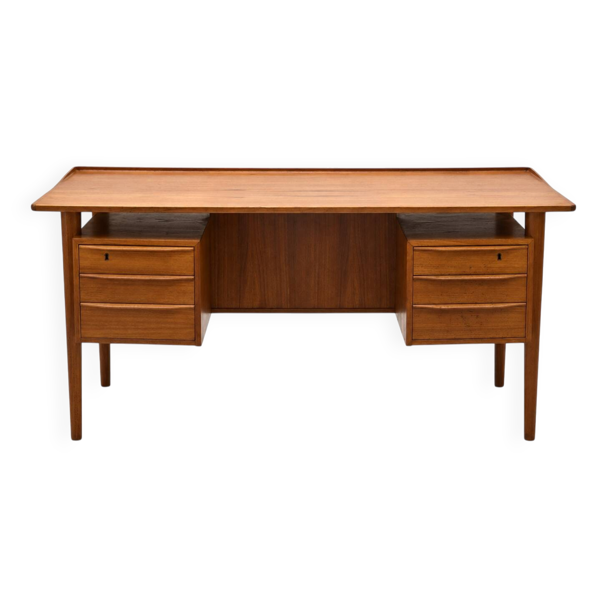 Bureau d'écriture vintage danois en teck par Peter Løvig Nielsen pour Løvig, années 1960
