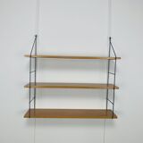 Wooden and metal string shelf, 1960s