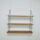 Wooden and metal string shelf, 1960s