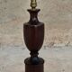 Table lamp base in turned solid wood (mahogany) - mid 20th century.